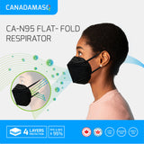 CANADA MASQ CA-N95 Disposable Respirator Mask - Pack of 10 - AVAILABLE IN FOUR SIZES