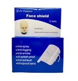 Front of anti-fog face shield five-pack box