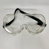 Flexible clear anti-fog safety goggles