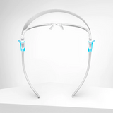 Top view of anti-fog face shield frame