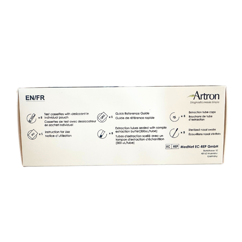 Artron COVID-19 Rapid Antigen Test Kit - 5 Pack