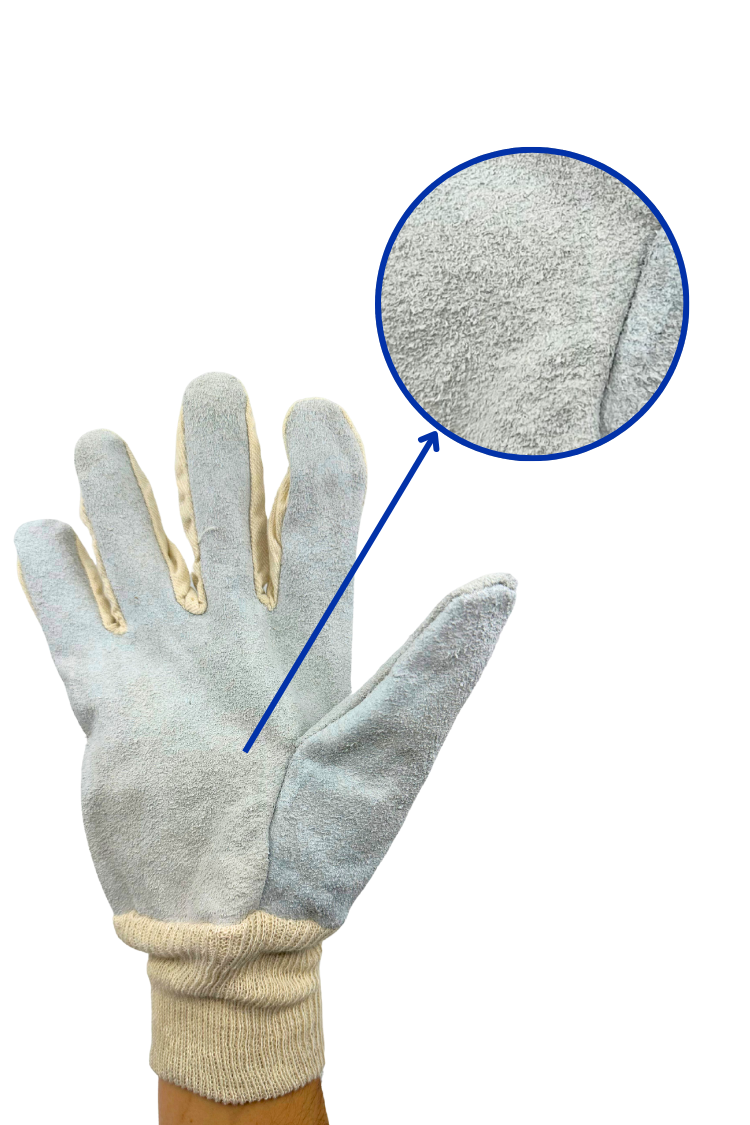 Cotton and Split Leather Palm Glove RETAIL