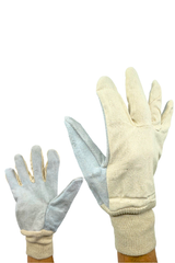 Cotton and Split Leather Palm Glove RETAIL