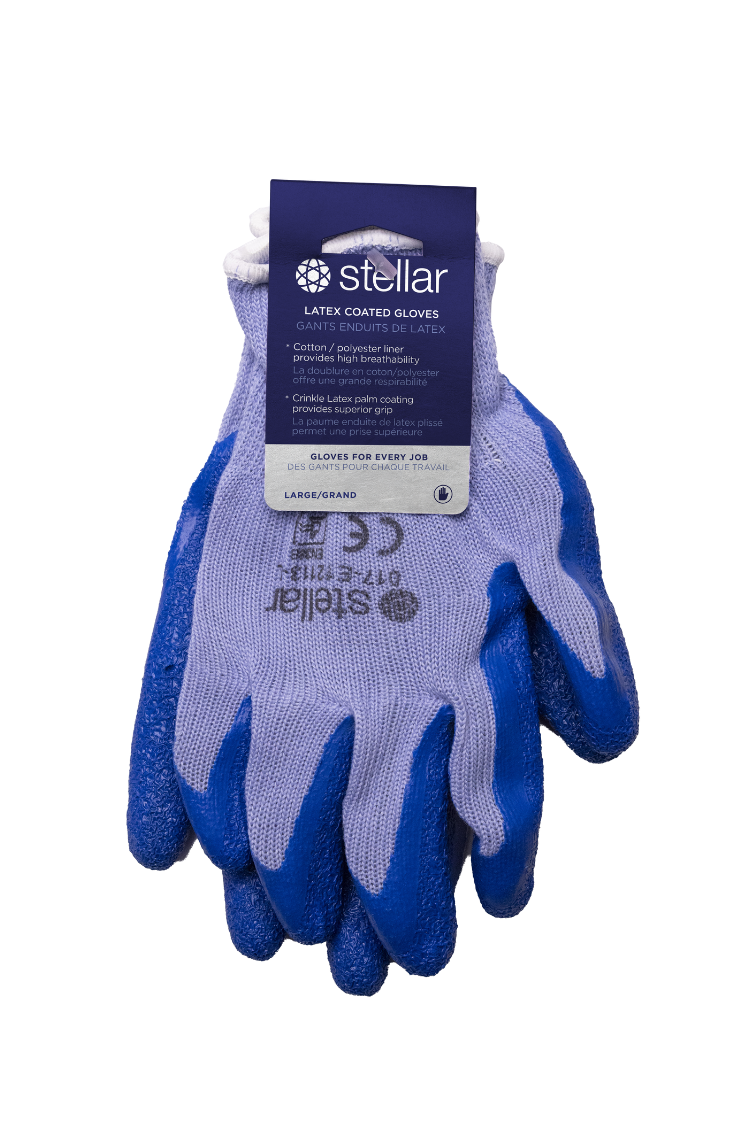 Latex Coated Crinkle Palm Gloves RETAIL