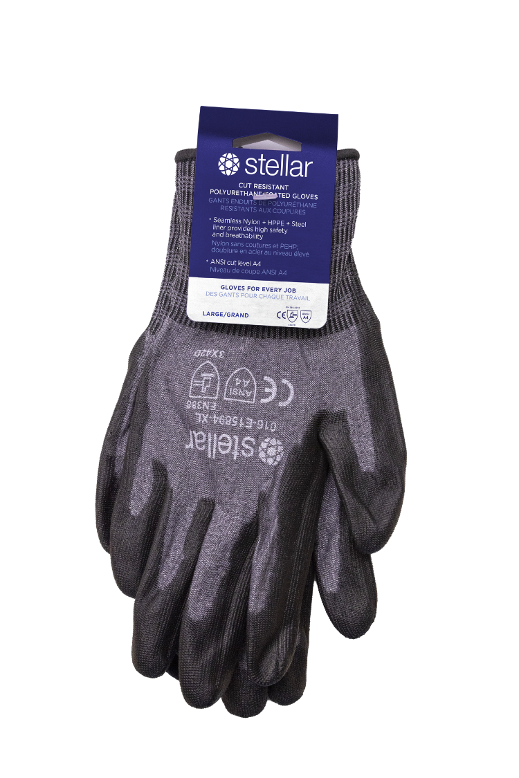 Cut Resistant PU Coated Gloves ANSI Level 4