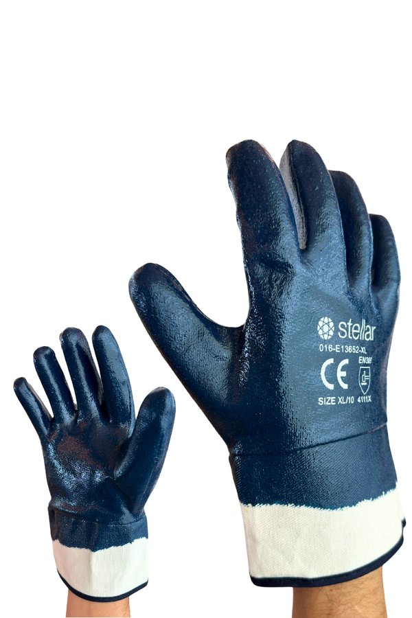 Jersey Liner Full Blue Nitrile Coated Gloves BULK