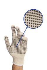 Knitted Gloves with PVC Dots BULK