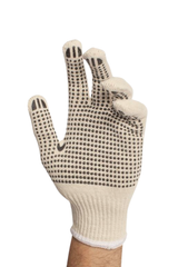 Knitted Gloves with PVC Dots BULK