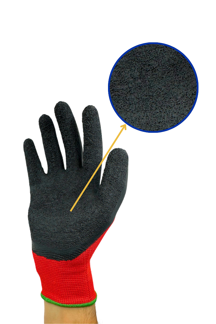 Latex Coated Crinkle Grip Gloves BULK