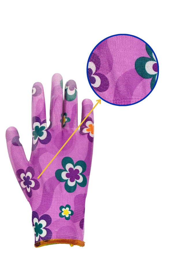 PU Ladies Assorted Pattern Garden Gloves