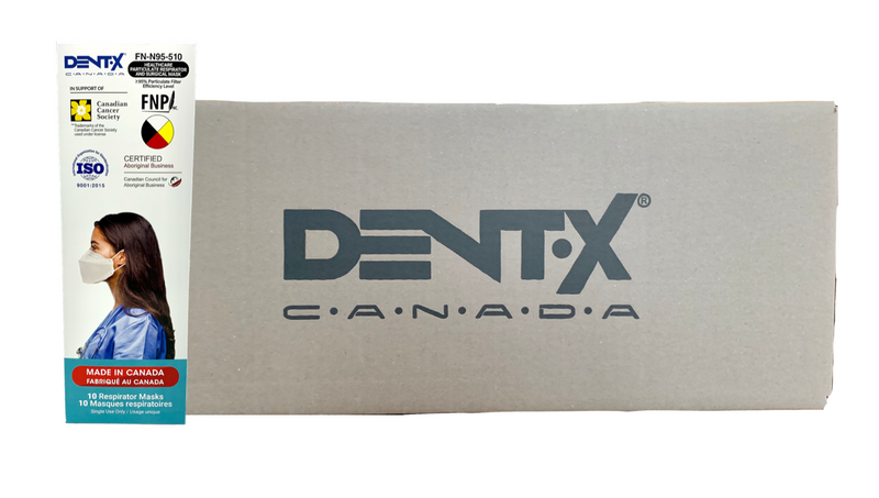 Case of Dent-X FN-N95-510 4 Layer Ear Loop Respirator Mask - 30 boxes/300 Masks