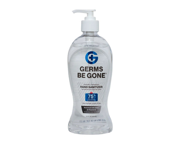 Germs Be Gone Sanitizer Gel Pump Top 443ml - Made in Canada