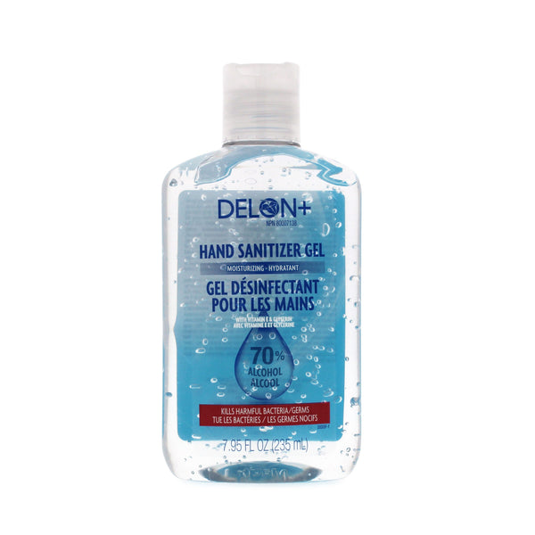 Delon Hand Sanitizer Gel Flip Top 235ml - Made in Canada